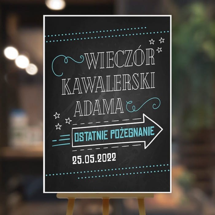 PLAKAT powitalny dekoracja na Wieczór Kawalerski
