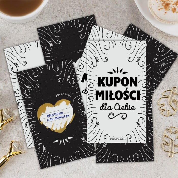 KUPONY miłości dla ukochanej ZDRAPKI na Walentynki 20szt