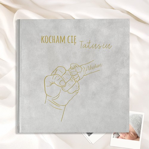 Personalizowany welurowy album dla taty.