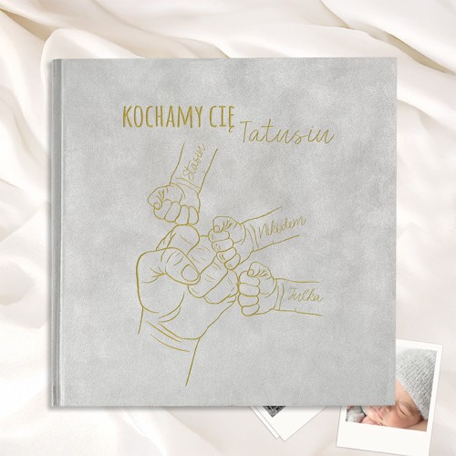 Prezent w formie welurowego albumu dla taty.