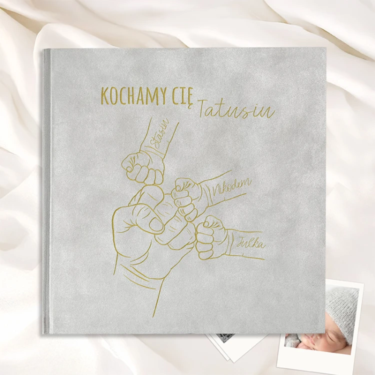 Prezent w formie welurowego albumu dla taty.