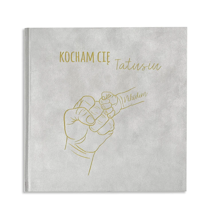 Elegancki welurowy album dla taty.