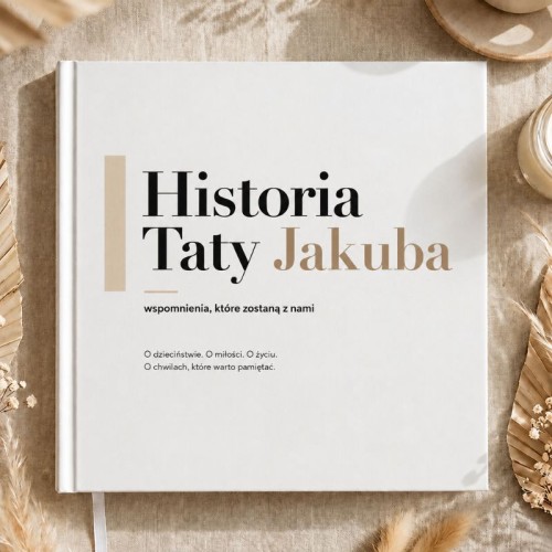Personalizowana kronika wspomnień dla taty na Dzień Ojca urodziny lub święta.