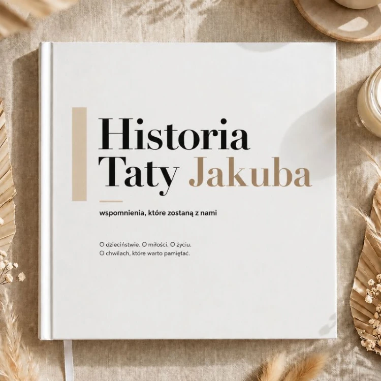 Personalizowana kronika wspomnień dla taty na Dzień Ojca urodziny lub święta.