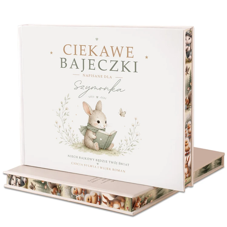 Książka z bajkami dla dziecka z motywem zajączka.