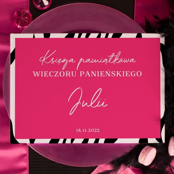 KSIĘGA PAMIĄTKOWA Wieczoru Panieńskiego Wild Party BIAŁE/CZARNE KARTKI