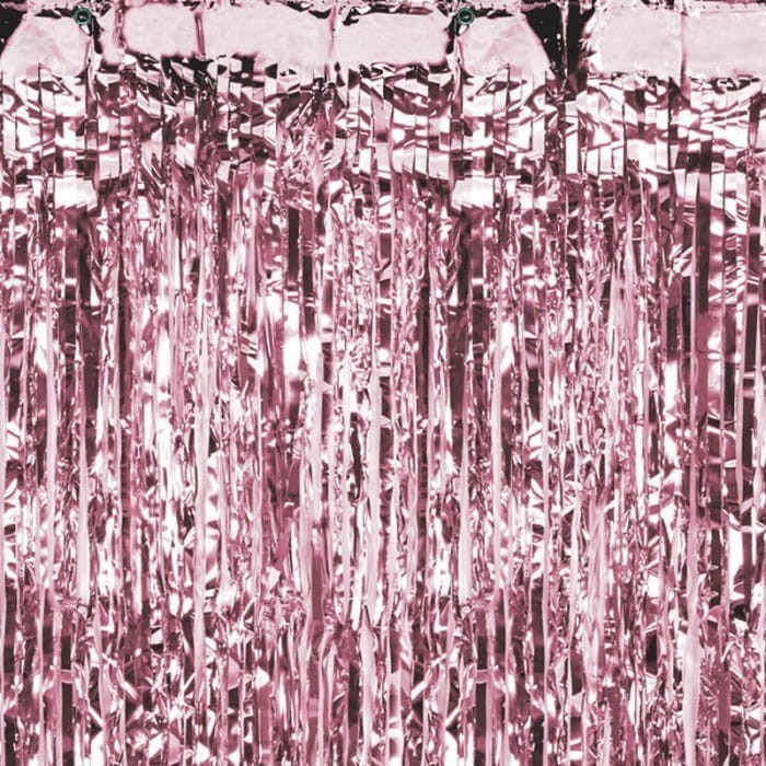 KURTYNA Błyszcząca Różowe Złoto 90x250 cm