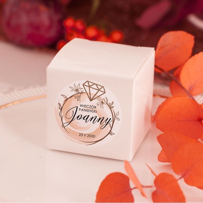 PUDEŁECZKA kwadrat Powiedziałam Tak! 10szt (+etykiety)