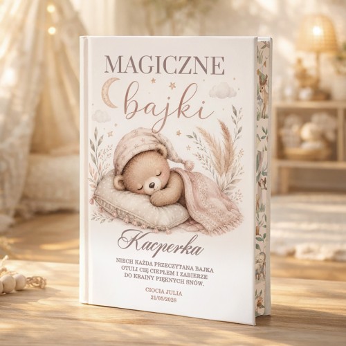 Książka z bajeczkami prezent dla dziecka to personalizowana książka z imieniem, dedykacją i kolorowymi brzegami.