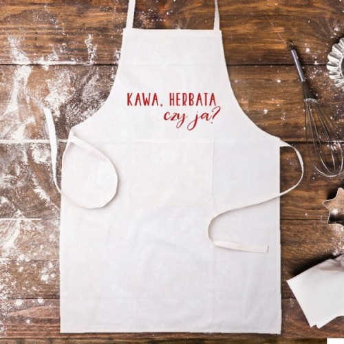FARTUCH kucharski Kawa Herbata czy Ja? Prezent