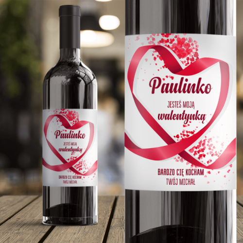 ETYKIETA na wino pomysł na Prezent Walentynkowy