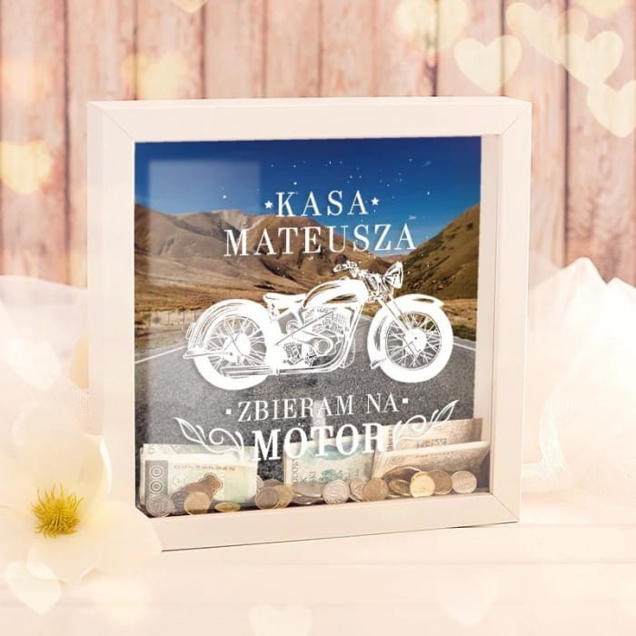 SKARBONKA Zbieram na Motor PERSONALIZOWANA