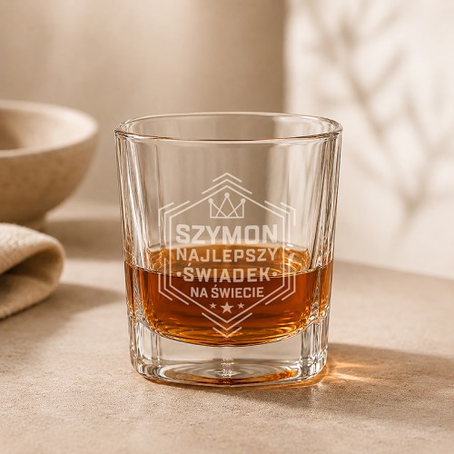 Szklanka na whisky dla najlepszego Świadka