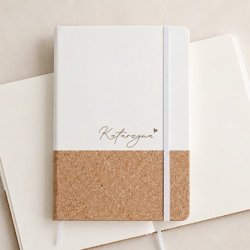 Personalizowany notes z korkową okładką