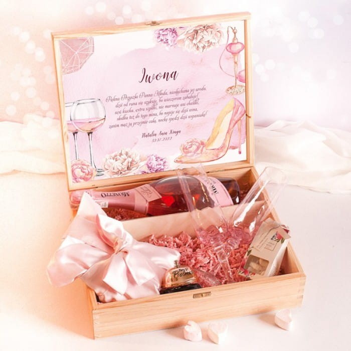 SKRZYNIA prezent na wieczór panieński Pink Prosecco