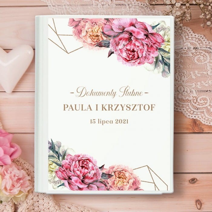 TECZKA na dokumentację ślubną dla Pary Młodej Sweet Peony
