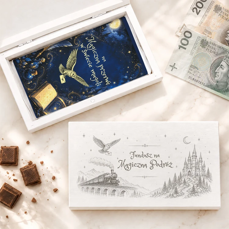 Pudełko na pieniądze z czekoladą Harry Potter