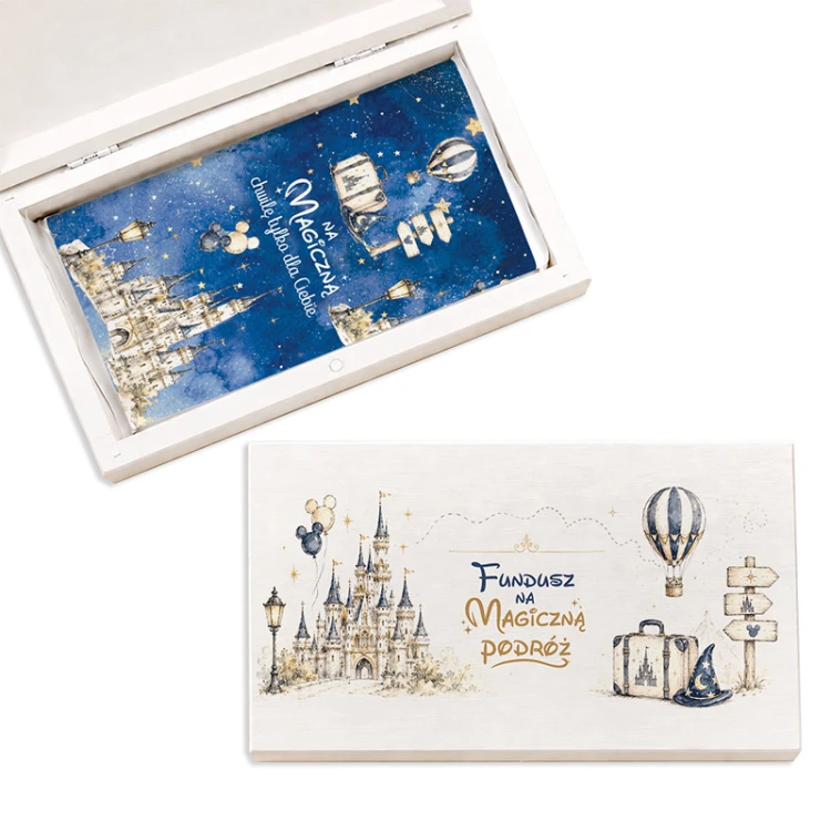 Drewniane pudełko na pieniądze Disney