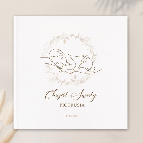 Personalizowana księga na życzenia gości Chrzest Święty chłopca