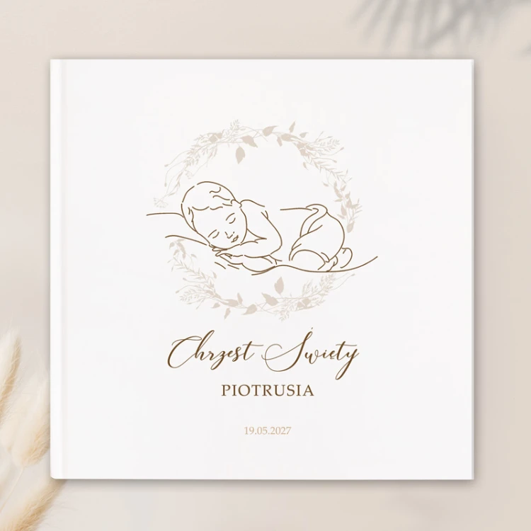 Personalizowana księga na życzenia gości Chrzest Święty chłopca