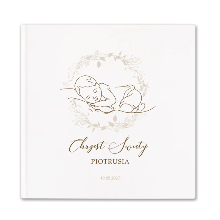 Personalizowana księga pamiątkowa na Chrzest Święty dla chłopca
