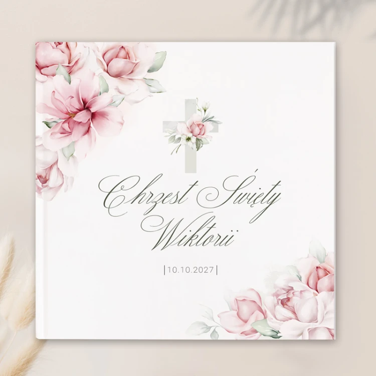 Personalizowana księga pamiątkowa Chrztu Świętego dziewczynki