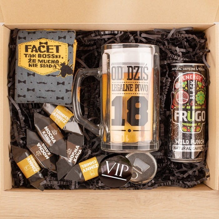 ZESTAW na 18 urodziny chłopaka z kuflem do piwa