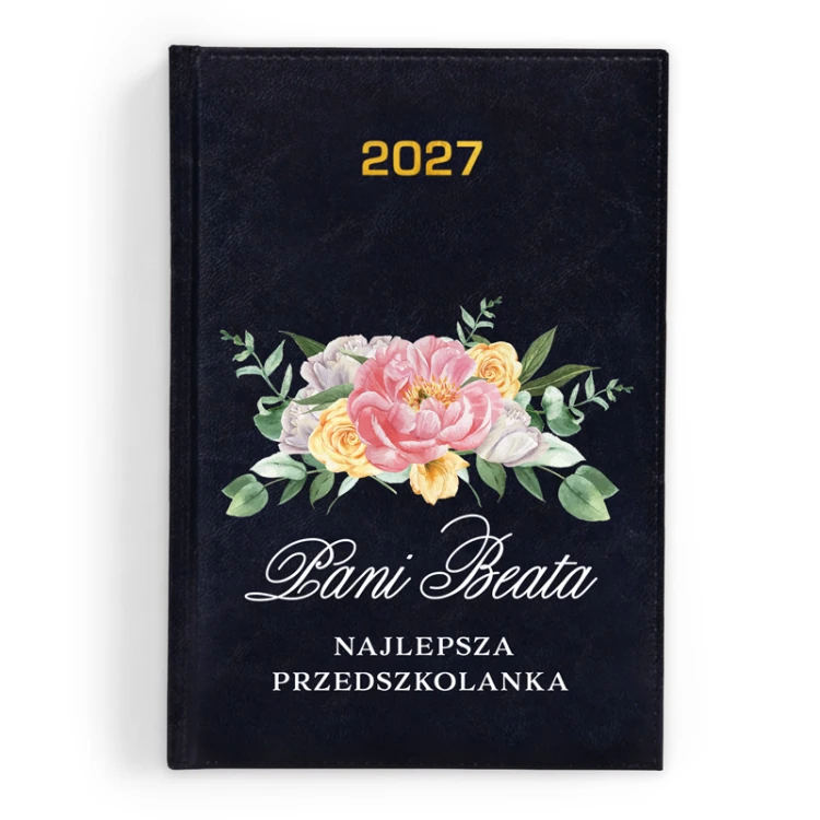 Okładka personalizowanego kalendarza książkowego 2027 dla przedszkolanki