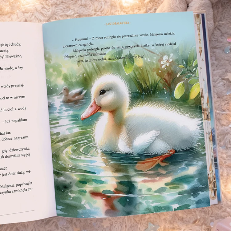Kolorowe ilustracje i klasyczne baśnie tworzą książkę dla dziecka idealną do czytania przed snem.