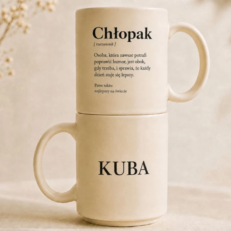 Personalizowany kubek z definicją prezent na Dzień Chłopaka
