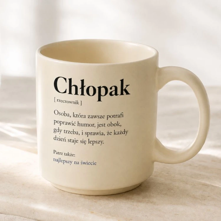 Kubek z definicją Chłopak oryginalny prezent na Dzień Chłopaka