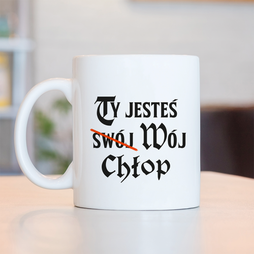 Zabawny kubek z imieniem prezent dla chłopaka