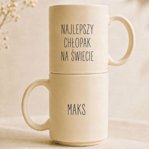 Personalizowany kubek Najlepszy Chłopak na Świecie z imieniem