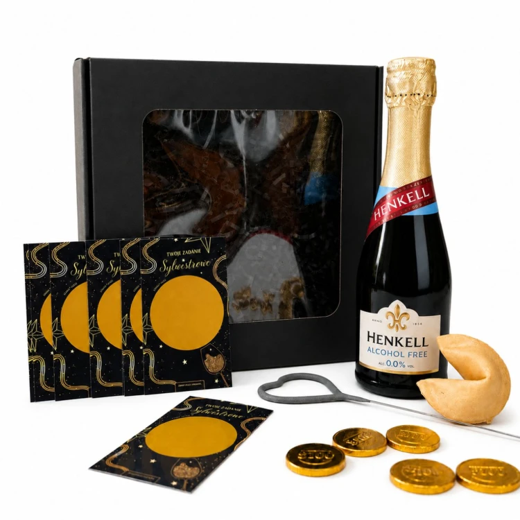 Zdrapki sylwestrowe z zadaniami to zabawny element zestawu prezentowego na Nowy Rok.