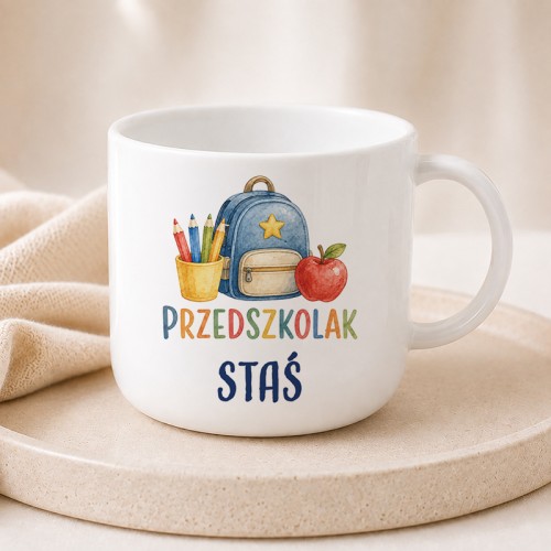 Personalizowany kubek dla przedszkolaka z imieniem 150 ml