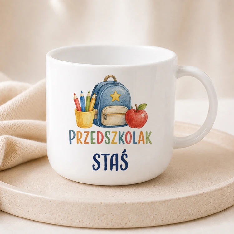 Personalizowany kubek dla przedszkolaka z imieniem 150 ml