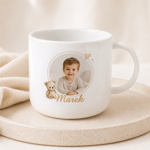Personalizowany kubek ze zdjęciem dziecka i imieniem