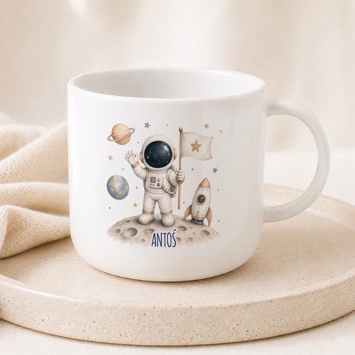 Personalizowany kubek dla dziecka z astronautą i imieniem