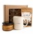 Personalizowany BOX z kubkiem 330 ml, kawą Arabica i miodem smakowym na prezent.