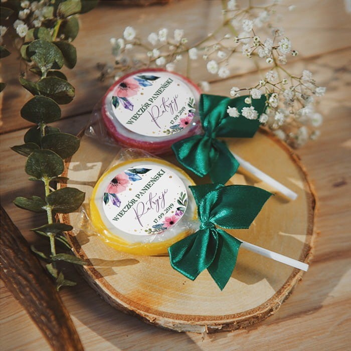 LIZAKI na panieński Eukaliptus (+etykiety) 10szt