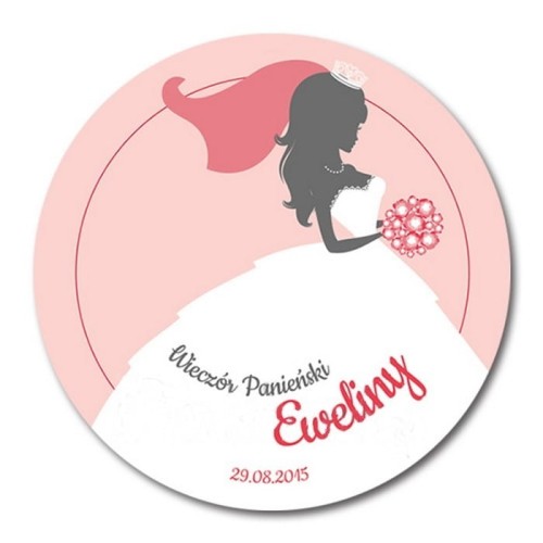 OPŁATEK na tort personalizowany Panna Młoda Ø20cm