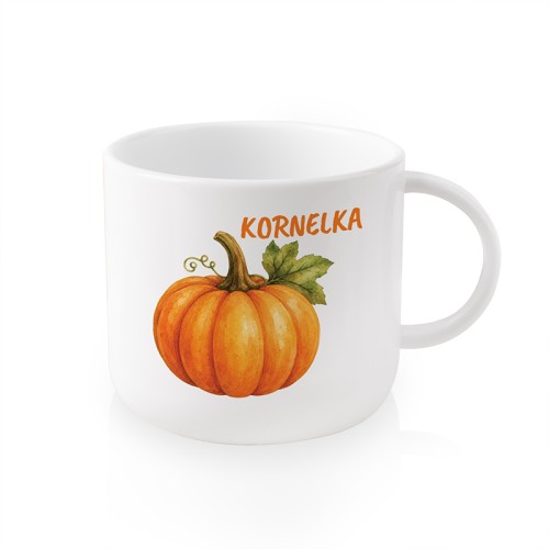 Personalizowany kubek dziecięcy z dynią na jesień