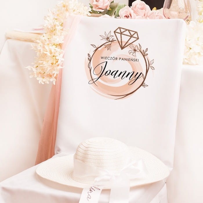 POKROWIEC dekoracyjny na krzesło na Wieczór Panieński Powiedziałam Tak!