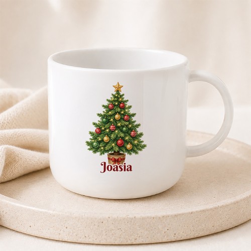 Personalizowany kubek świąteczny z imieniem dla dziecka