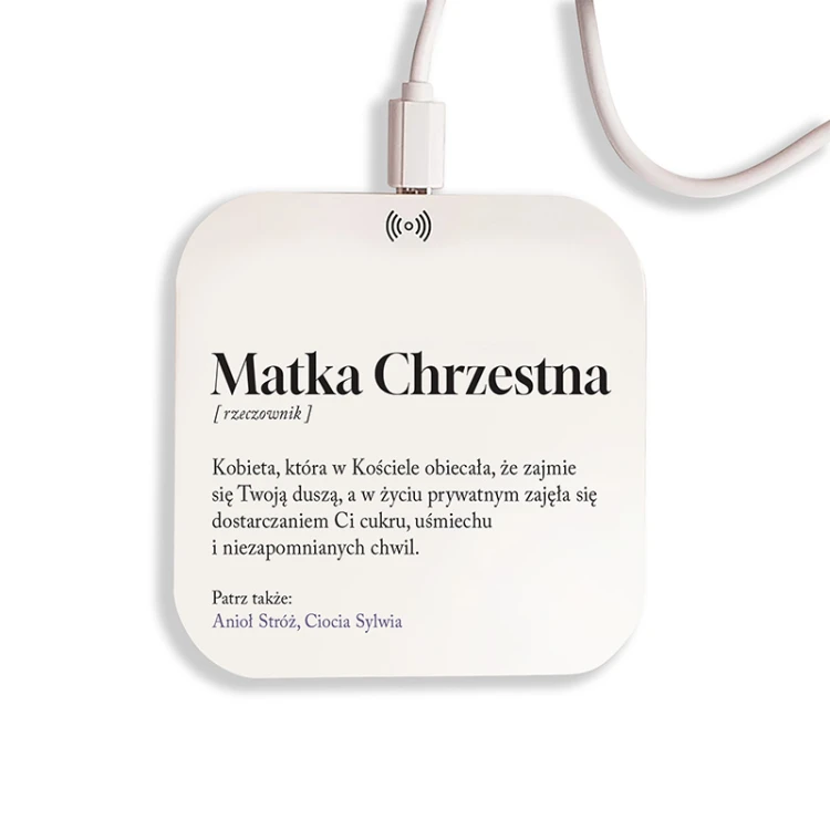 Oryginalny prezent dla Matki Chrzestnej z personalizowanym nadrukiem.