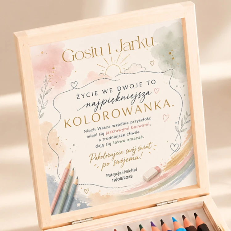 Skrzynka z życzeniami dla Pary Młodej.