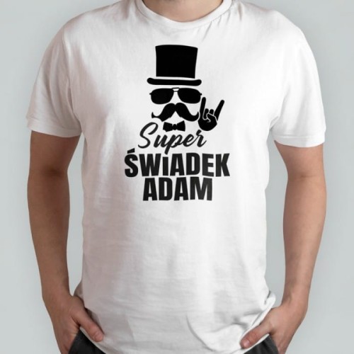 KOSZULKA z napisem SUPER ŚWIADEK i oryginalną grafiką