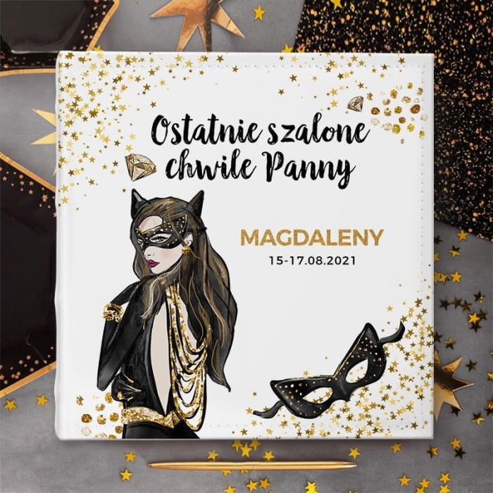 ALBUM na zdjęcia prezent na Panieński CatWoman z IMIENIEM