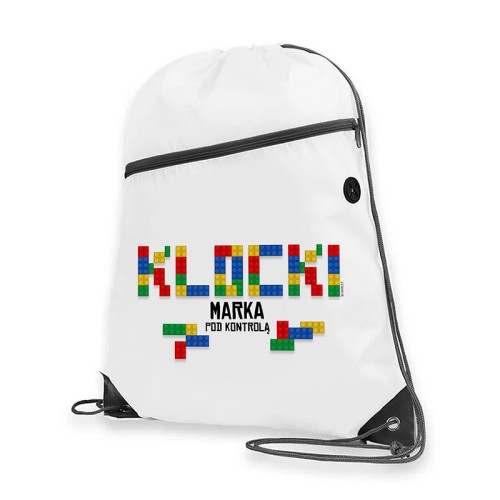 Imienny worek plecak dla fana klocków LEGO to praktyczny gadżet dla chłopca do szkoły, na trening i wycieczki.
