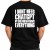 Czarny T-shirt męski z napisem z tyłu sprawdzi się jako śmieszny prezent dla chłopaka.